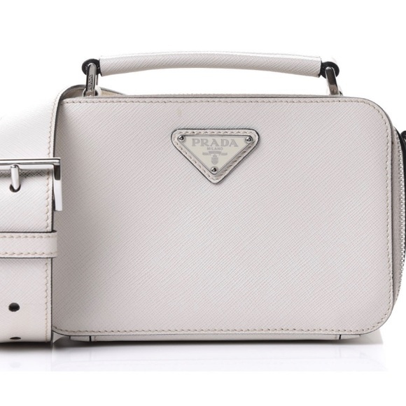 Prada Handbags - Prada Crossbody Bag Saffiano Leather white